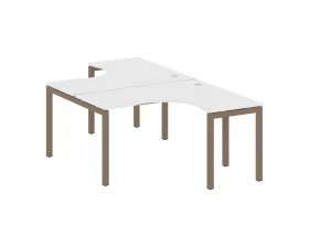 Рабочая станция криволинейная на П-образном м/к 1400x2435x750 Metal System Quattro 5x5 images