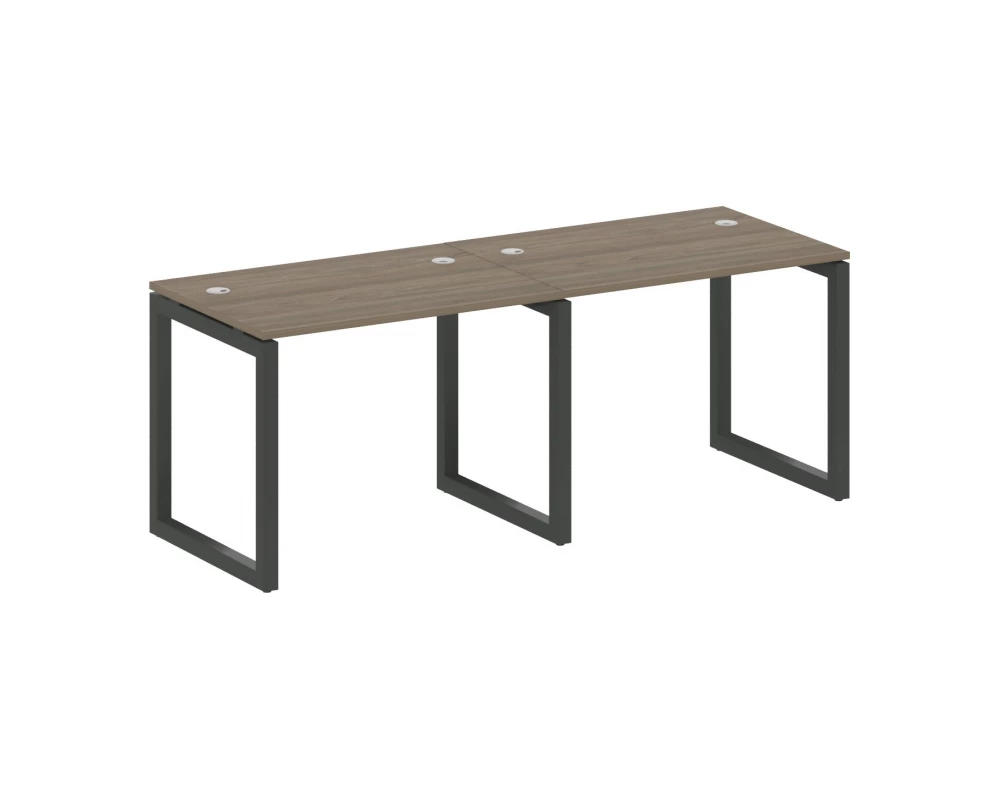 Рабочая станция на 2 места на О-образном м/к 2000x720x750 Metal System Quattro 5x5
