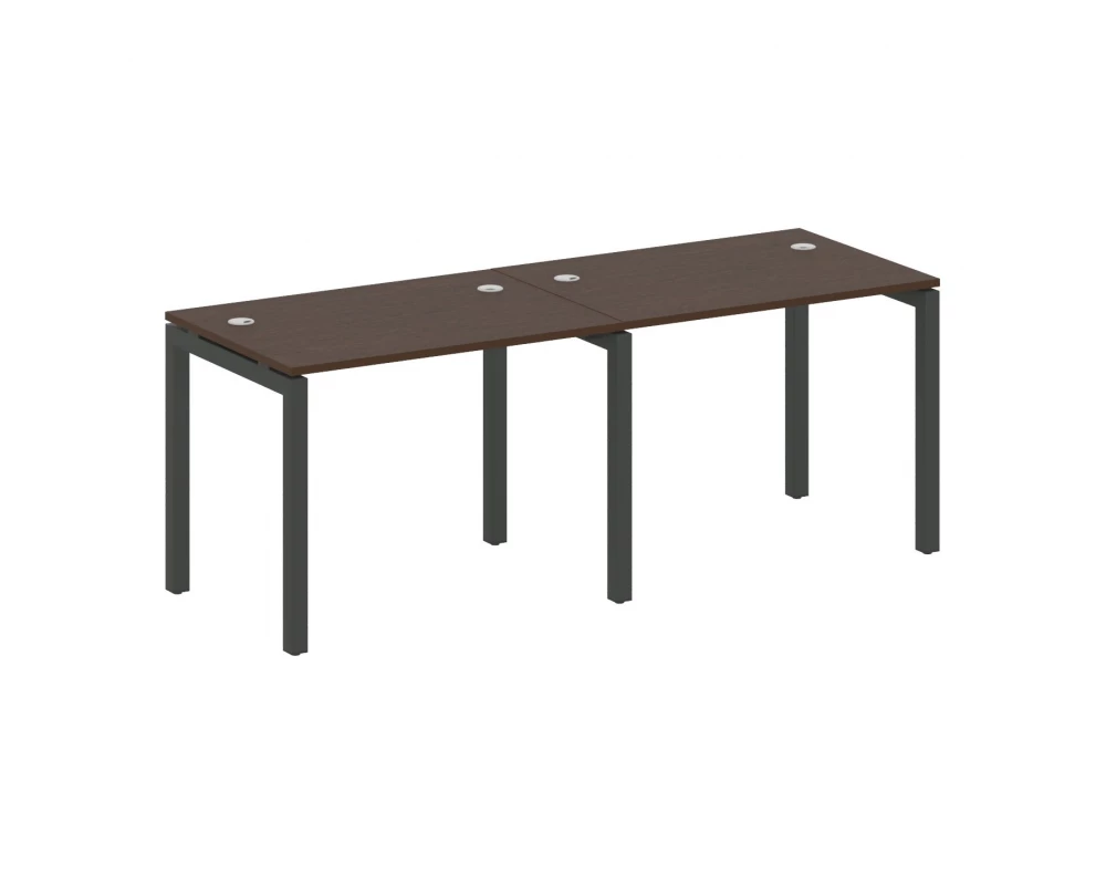 Рабочая станция на 2 места на П-образном м/к 2000x720x750 Metal System Quattro 5x5