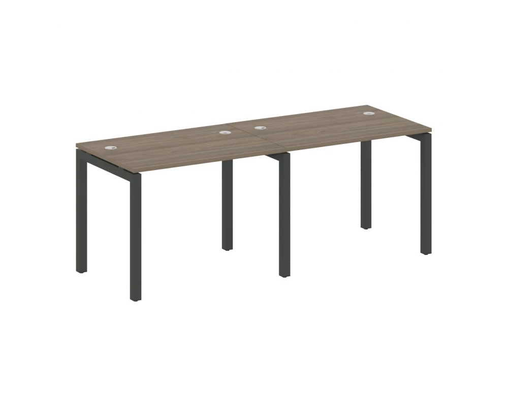 Рабочая станция на 2 места на П-образном м/к 2000x720x750 Metal System Quattro 5x5