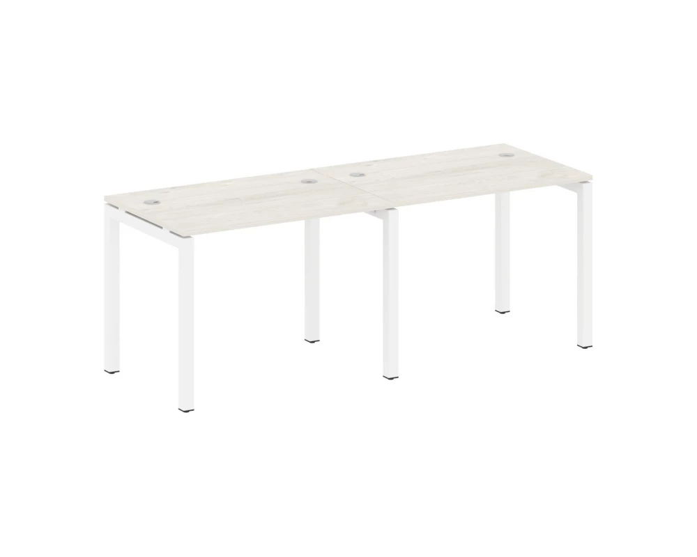 Рабочая станция на 2 места на П-образном м/к 2000x720x750 Metal System Quattro 5x5