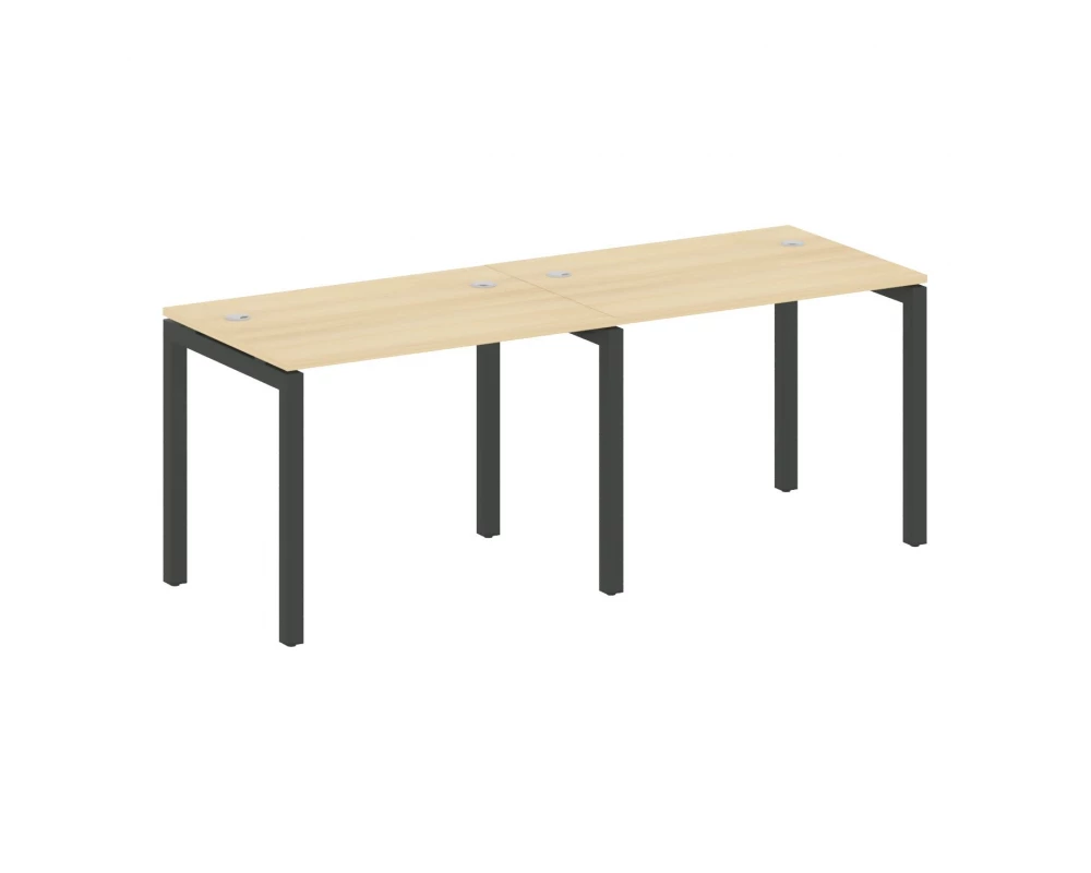 Рабочая станция на 2 места на П-образном м/к 2000x720x750 Metal System Quattro 5x5