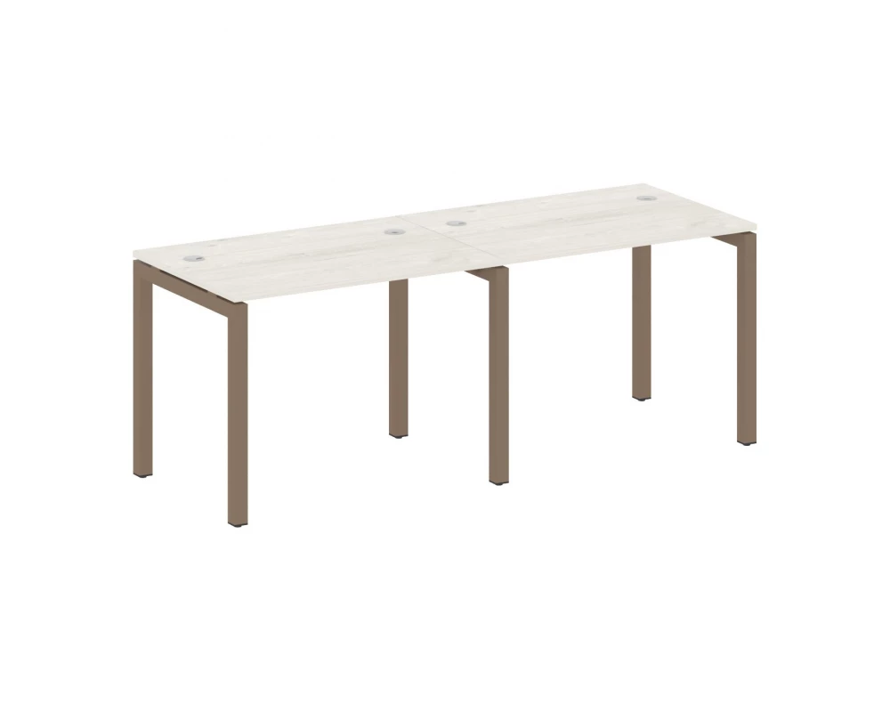 Рабочая станция на 2 места на П-образном м/к 2000x720x750 Metal System Quattro 5x5