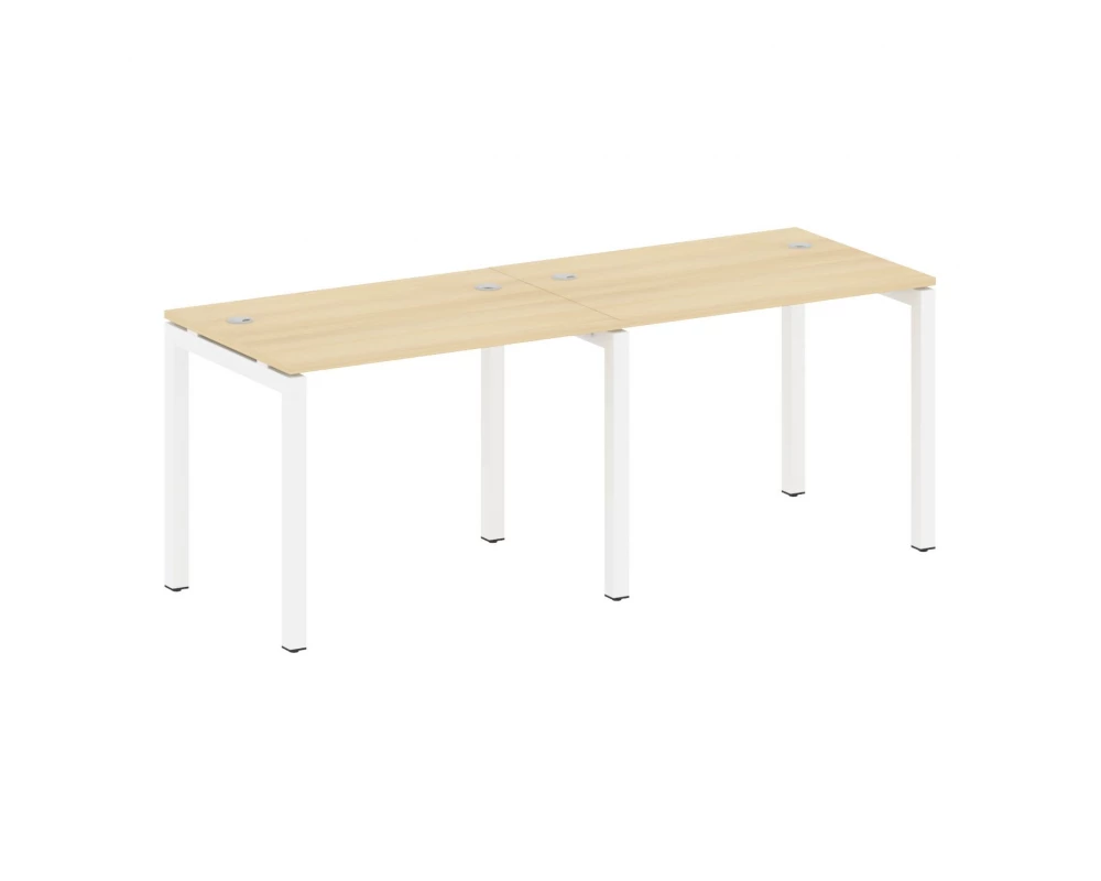 Рабочая станция на 2 места на П-образном м/к 2000x720x750 Metal System Quattro 5x5