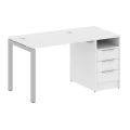 Белый/Металл серый