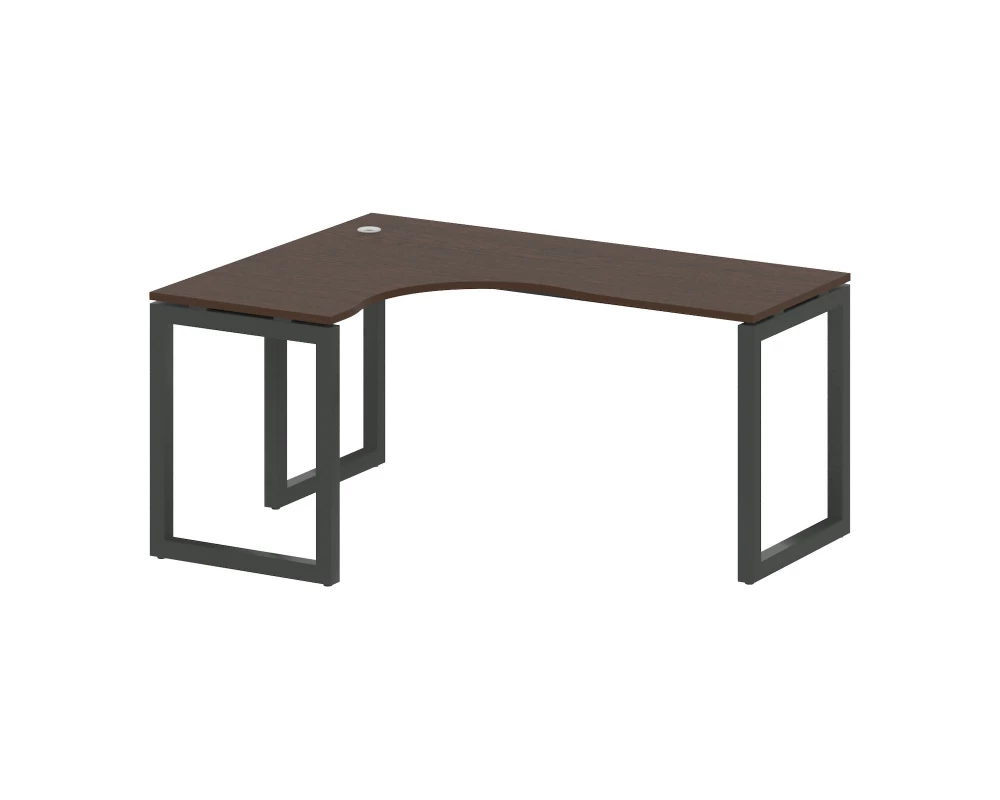 Стол криволинейный левый на О-образном м/к 1600x1200x750 Metal System Quattro 5x5