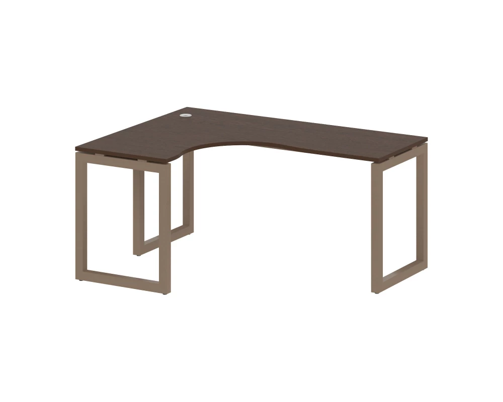 Стол криволинейный левый на О-образном м/к 1600x1200x750 Metal System Quattro 5x5