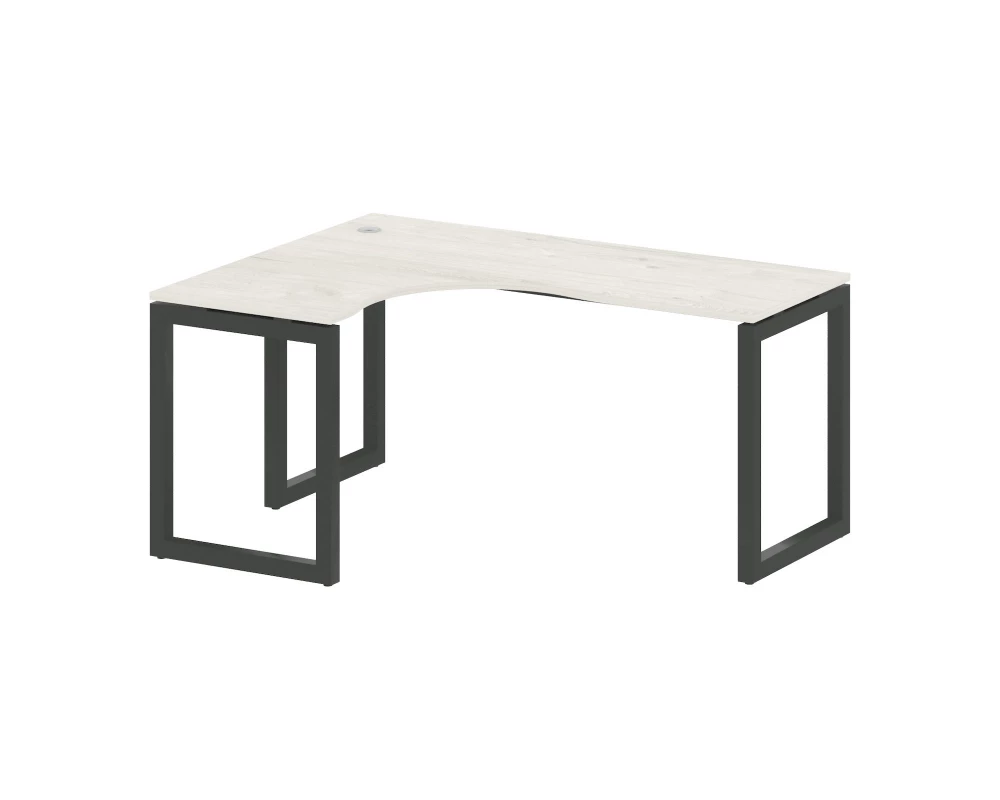 Стол криволинейный левый на О-образном м/к 1600x1200x750 Metal System Quattro 5x5