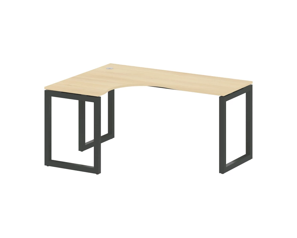 Стол криволинейный левый на О-образном м/к 1600x1200x750 Metal System Quattro 5x5