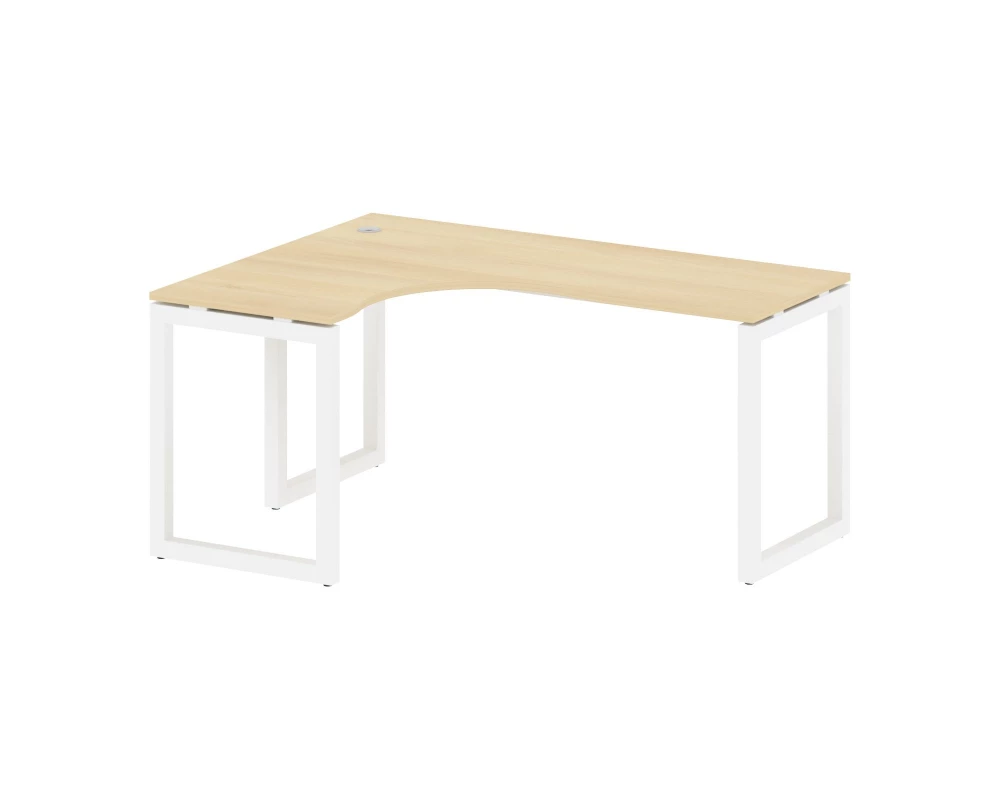 Стол криволинейный левый на О-образном м/к 1600x1200x750 Metal System Quattro 5x5