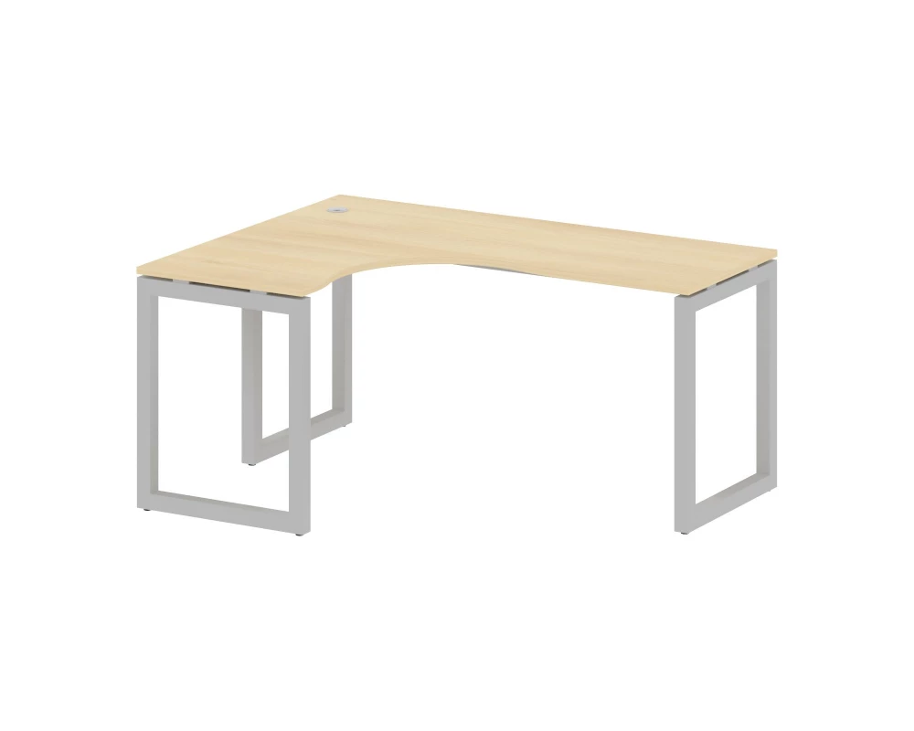 Стол криволинейный левый на О-образном м/к 1600x1200x750 Metal System Quattro 5x5