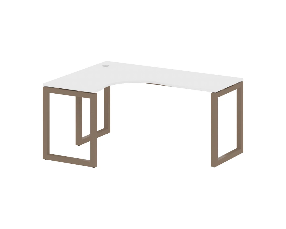 Стол криволинейный левый на О-образном м/к 1600x1200x750 Metal System Quattro 5x5