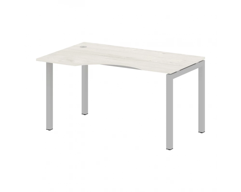 Стол криволинейный левый на П-образном м/к 1400x900x750 Metal System Quattro 5x5