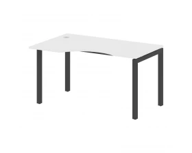 Стол криволинейный левый на П-образном м/к 1400x900x750 Metal System Quattro 5x5 images