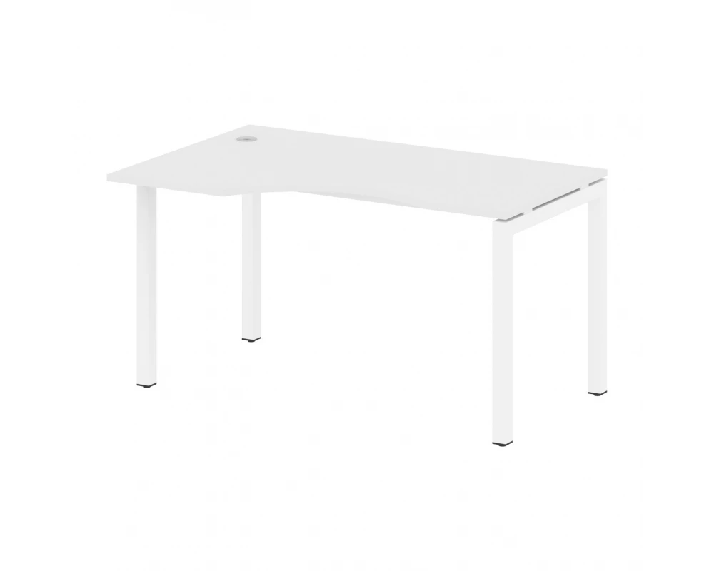 Стол криволинейный левый на П-образном м/к 1400x900x750 Metal System Quattro 5x5