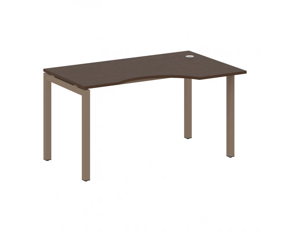 Стол криволинейный правый на П-образном м/к 1400x900x750 Metal System Quattro 5x5