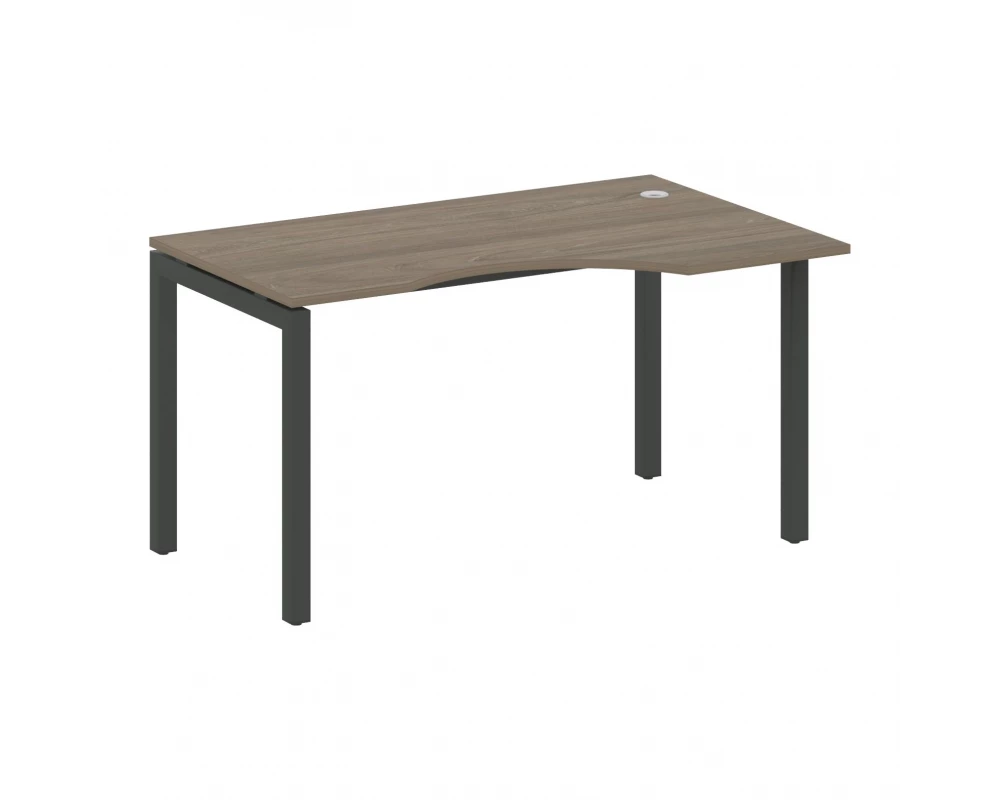 Стол криволинейный правый на П-образном м/к 1400x900x750 Metal System Quattro 5x5