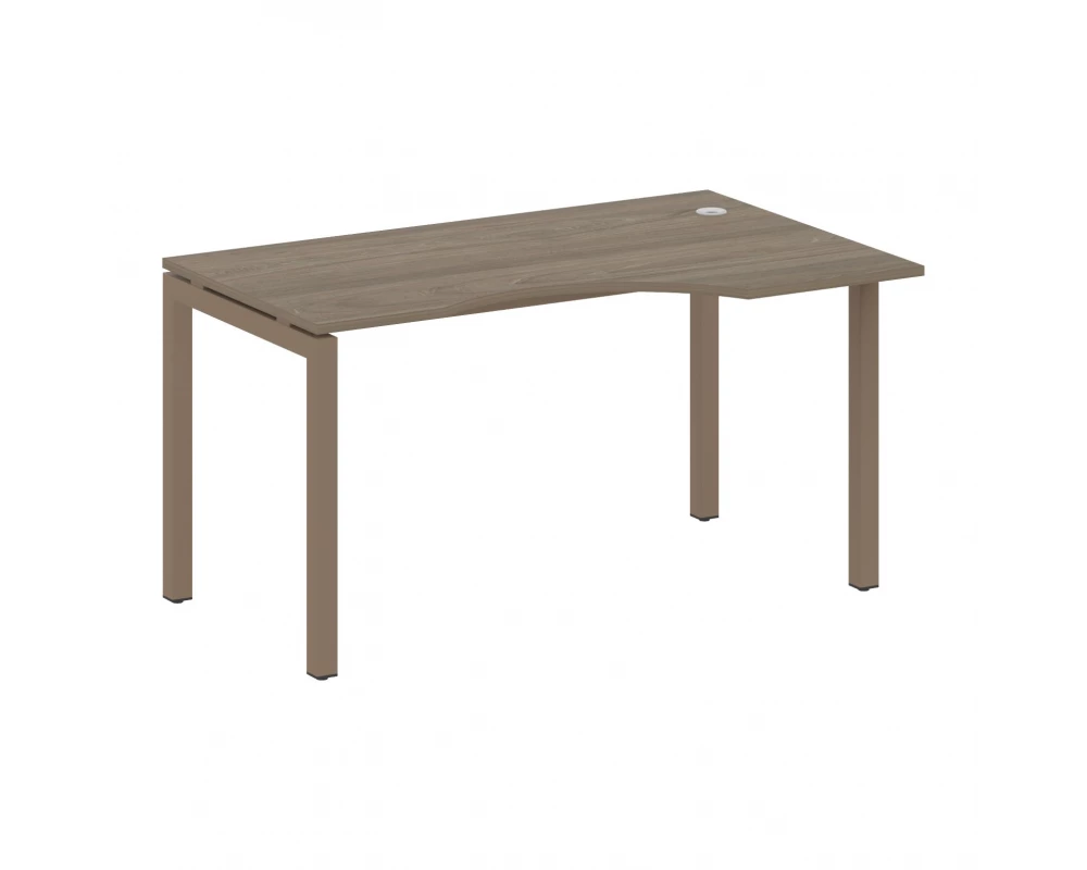 Стол криволинейный правый на П-образном м/к 1400x900x750 Metal System Quattro 5x5