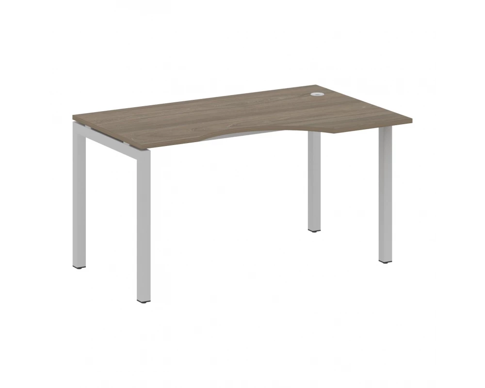 Стол криволинейный правый на П-образном м/к 1400x900x750 Metal System Quattro 5x5