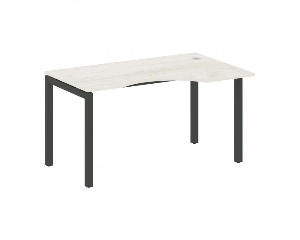 Стол криволинейный правый на П-образном м/к 1400x900x750 Metal System Quattro 5x5