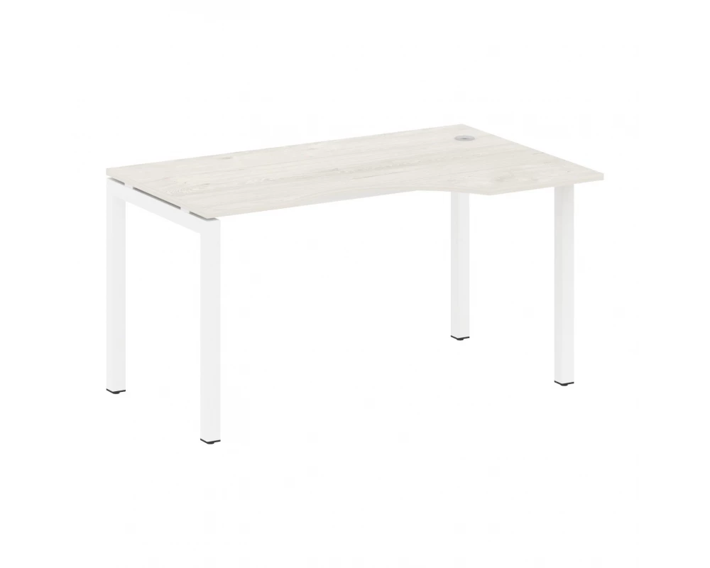 Стол криволинейный правый на П-образном м/к 1400x900x750 Metal System Quattro 5x5