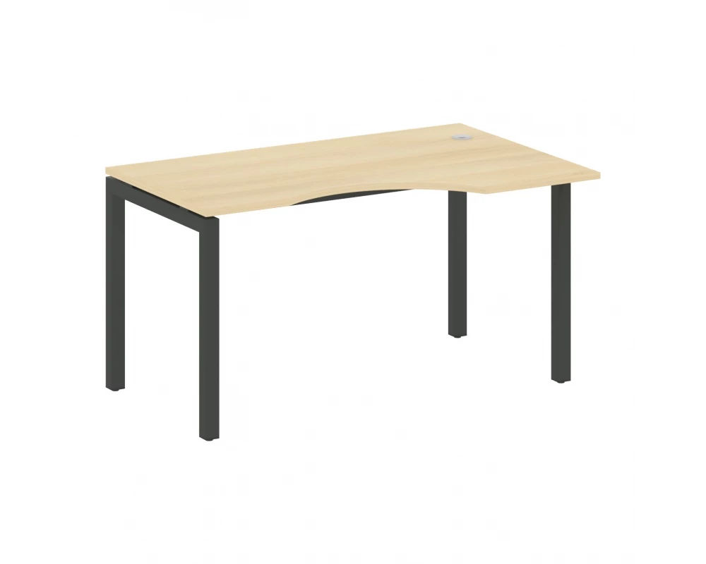 Стол криволинейный правый на П-образном м/к 1400x900x750 Metal System Quattro 5x5