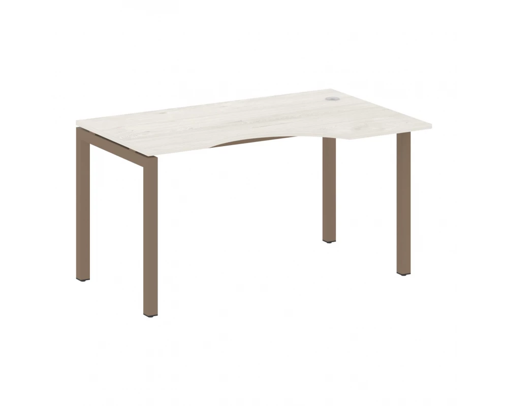 Стол криволинейный правый на П-образном м/к 1400x900x750 Metal System Quattro 5x5