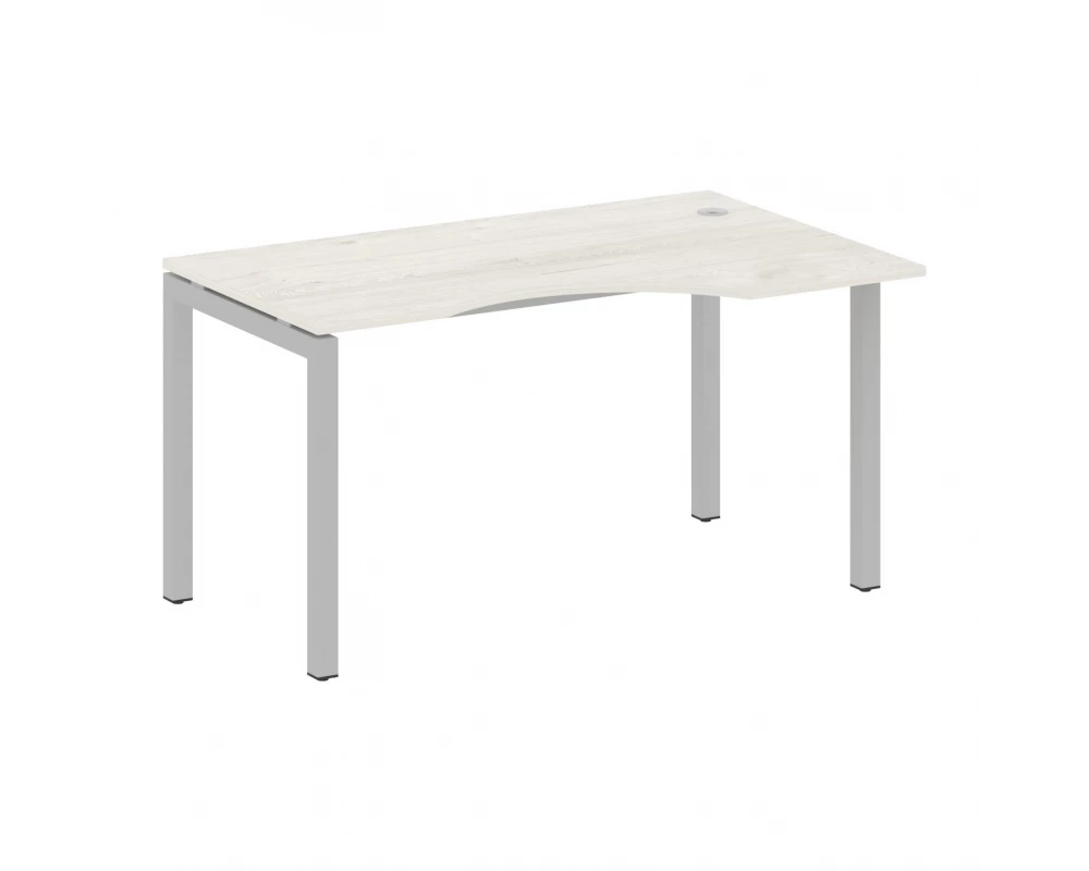 Стол криволинейный правый на П-образном м/к 1400x900x750 Metal System Quattro 5x5