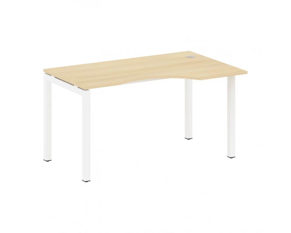 Стол криволинейный правый на П-образном м/к 1400x900x750 Metal System Quattro 5x5