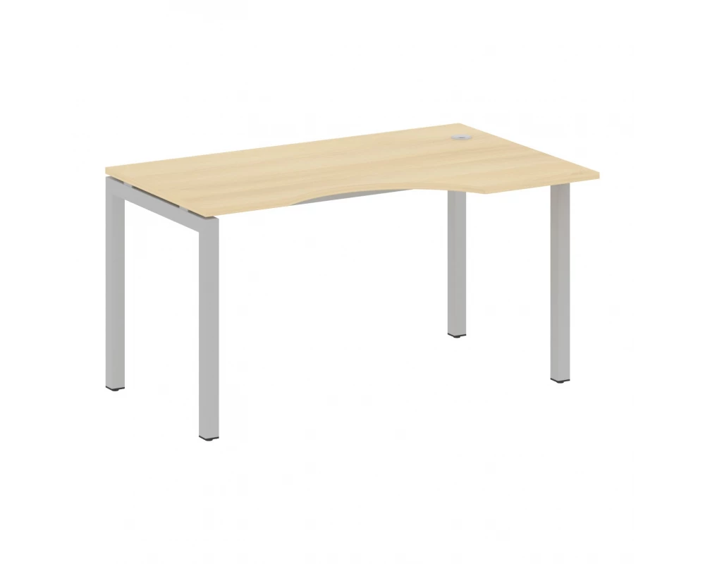 Стол криволинейный правый на П-образном м/к 1400x900x750 Metal System Quattro 5x5