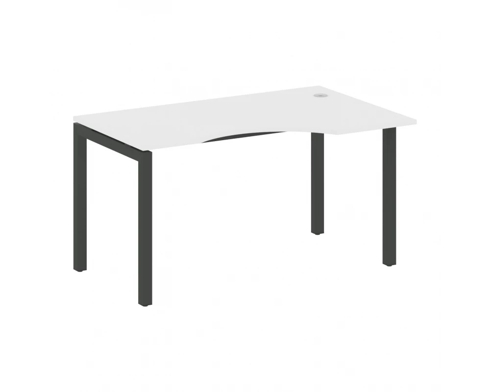 Стол криволинейный правый на П-образном м/к 1400x900x750 Metal System Quattro 5x5