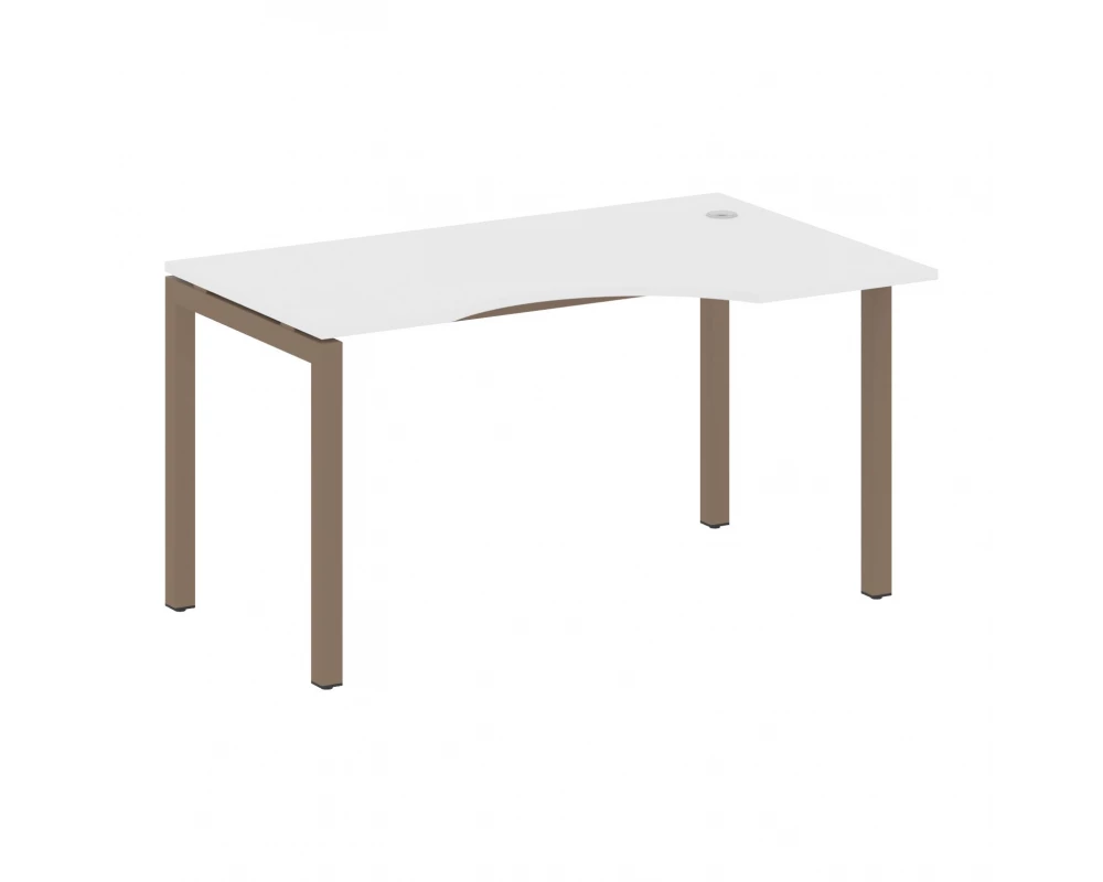 Стол криволинейный правый на П-образном м/к 1400x900x750 Metal System Quattro 5x5