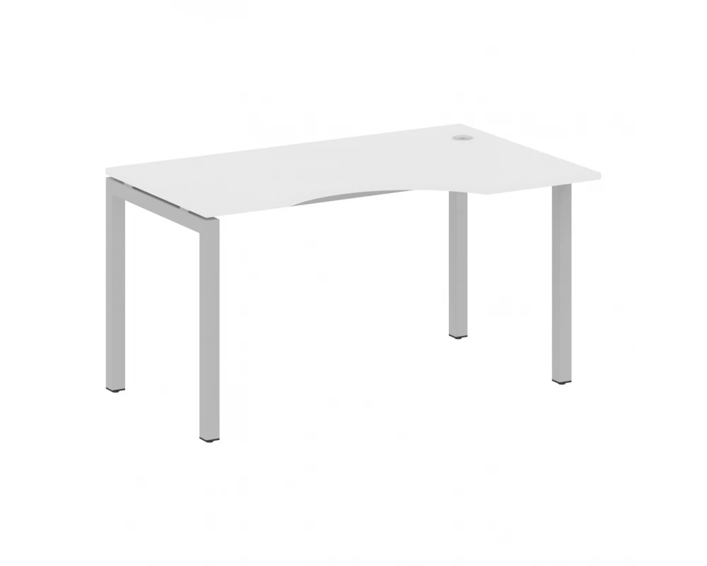 Стол криволинейный правый на П-образном м/к 1400x900x750 Metal System Quattro 5x5