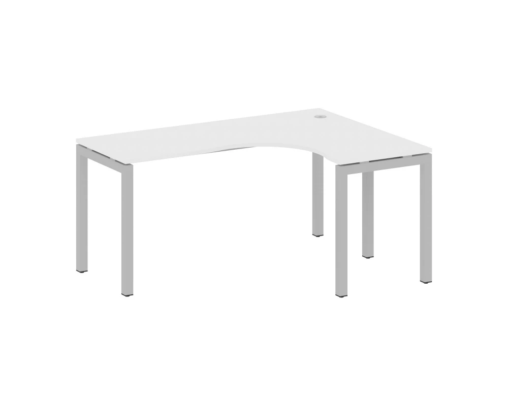 Стол криволинейный правый на П-образном м/к 1600x1200x750 Metal System Quattro 5x5