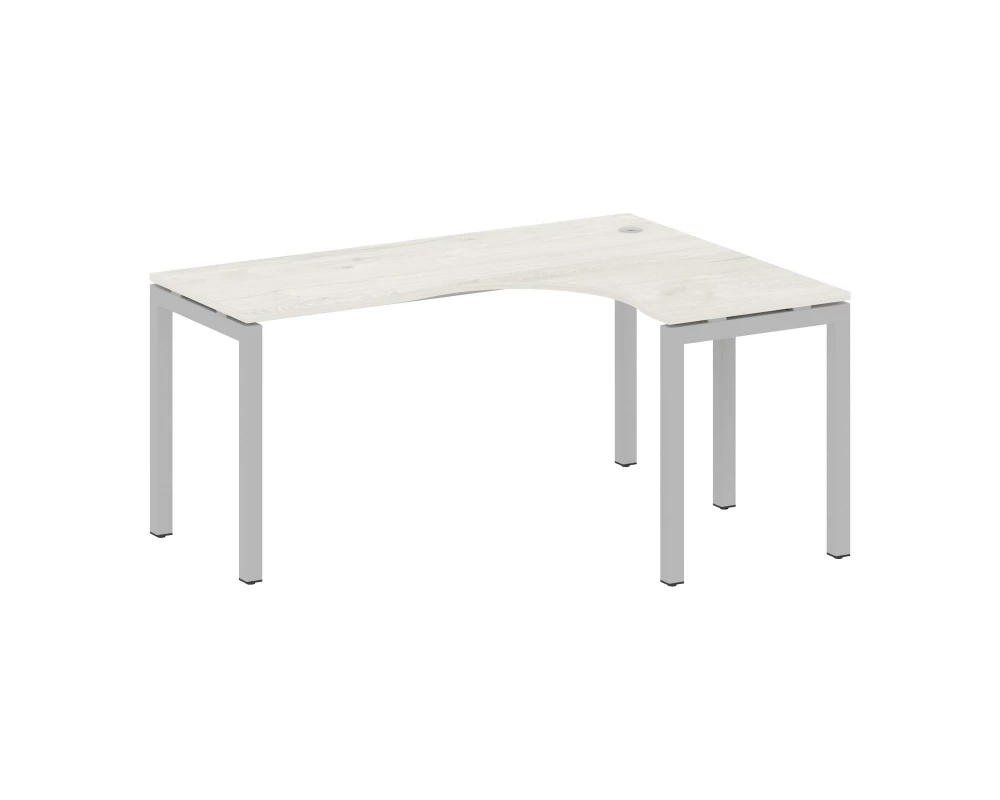 Стол криволинейный правый на П-образном м/к 1600x1200x750 Metal System Quattro 5x5