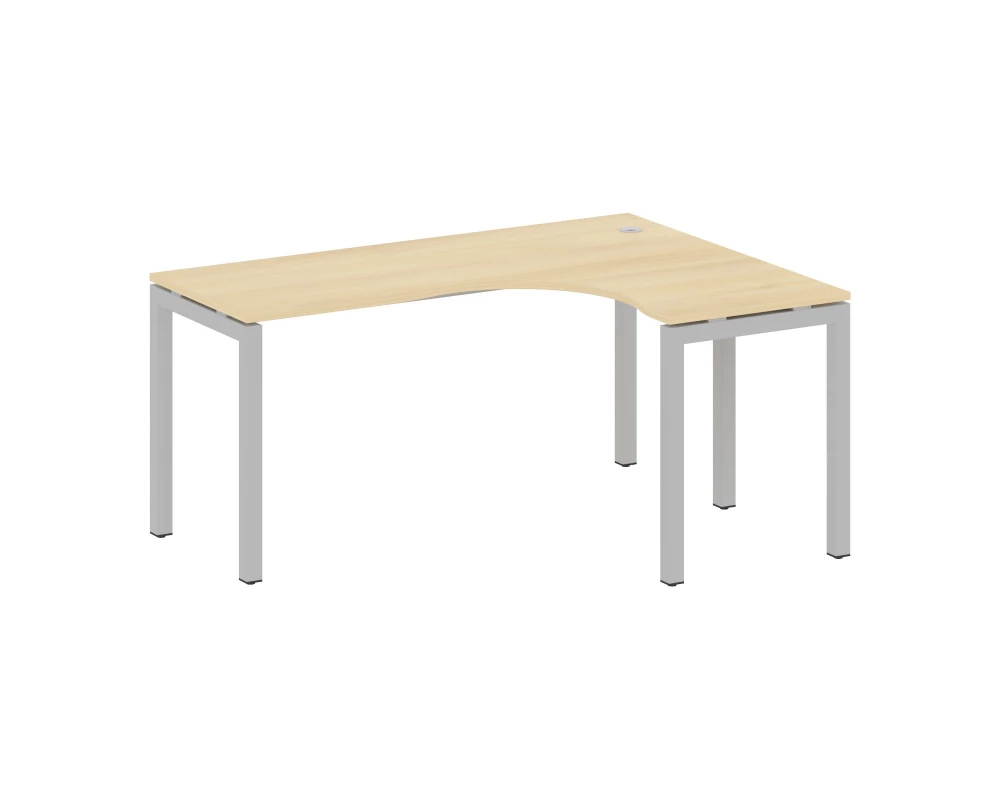 Стол криволинейный правый на П-образном м/к 1600x1200x750 Metal System Quattro 5x5