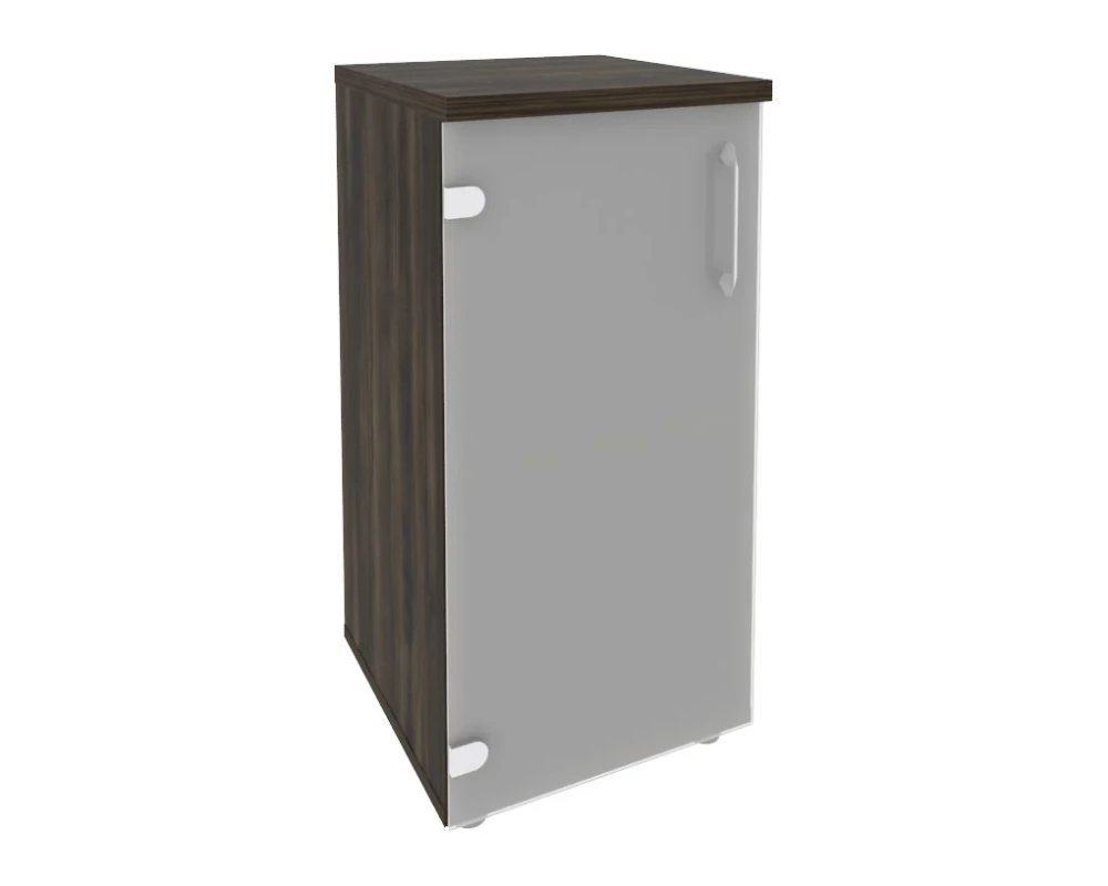 Шкаф низкий узкий левый (1 низкий фасад стекло) 400x420x823 Оникс / Onix