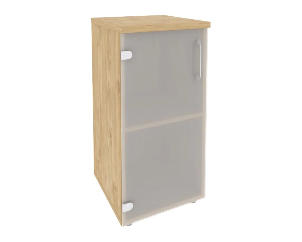 Шкаф низкий узкий левый (1 низкий фасад стекло) 400x420x823 Оникс / Onix