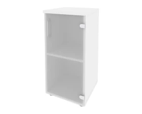 Шкаф низкий узкий правый (1 низкий фасад стекло) 400x420x823 Оникс / Onix images