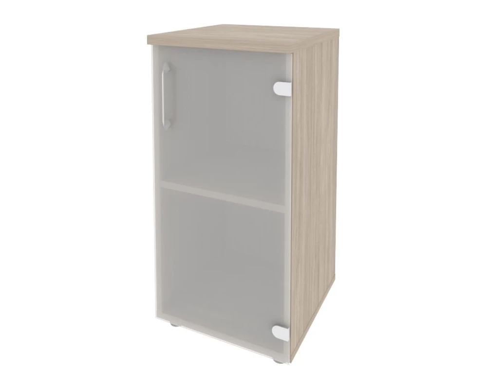 Шкаф низкий узкий правый (1 низкий фасад стекло) 400x420x823 Оникс / Onix