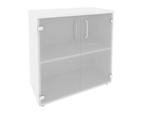 Шкаф низкий широкий (2 низких фасада стекло) 800x420x823 Оникс / Onix images