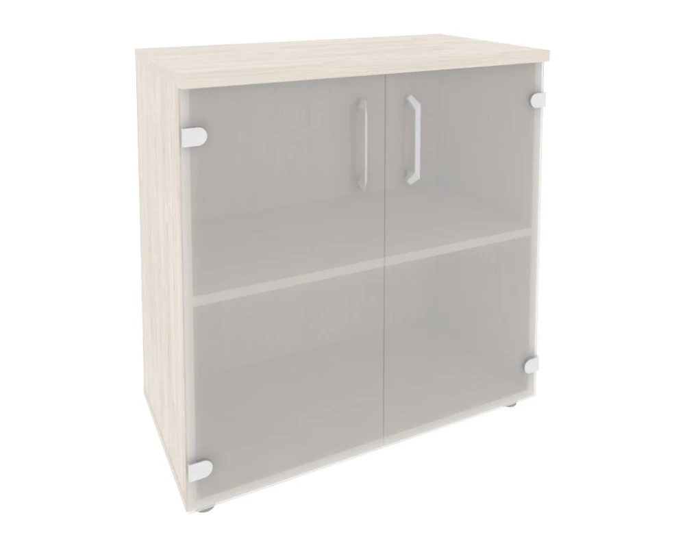 Шкаф низкий широкий (2 низких фасада стекло) 800x420x823 Оникс / Onix