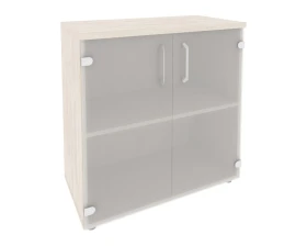 Шкаф низкий широкий (2 низких фасада стекло) 800x420x823 Оникс / Onix images