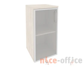 Шкаф низкий узкий левый (1 низкий фасад стекло в раме) 400x420x823 Оникс / Onix images