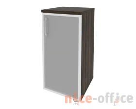 Шкаф низкий узкий правый (1 низкий фасад стекло в раме) 400x420x823 Оникс / Onix images