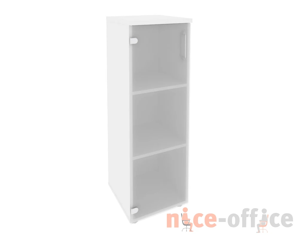 Шкаф средний узкий левый (1 средний фасад стекло) 400x420x1207 Оникс / Onix