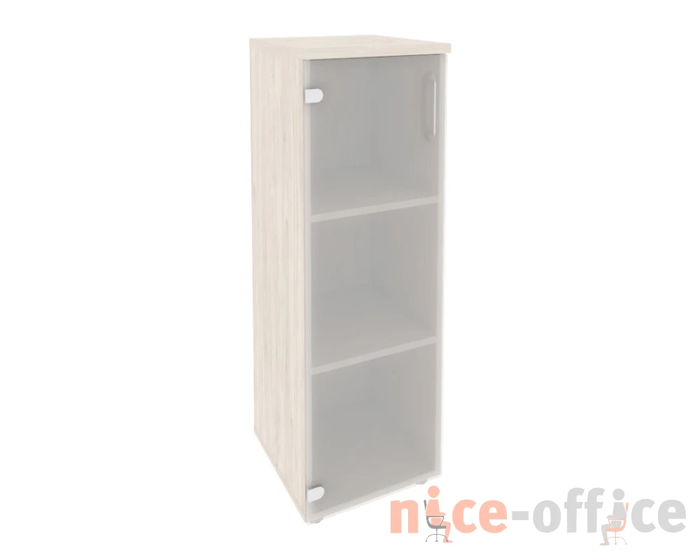Шкаф средний узкий левый (1 средний фасад стекло) 400x420x1207 Оникс / Onix