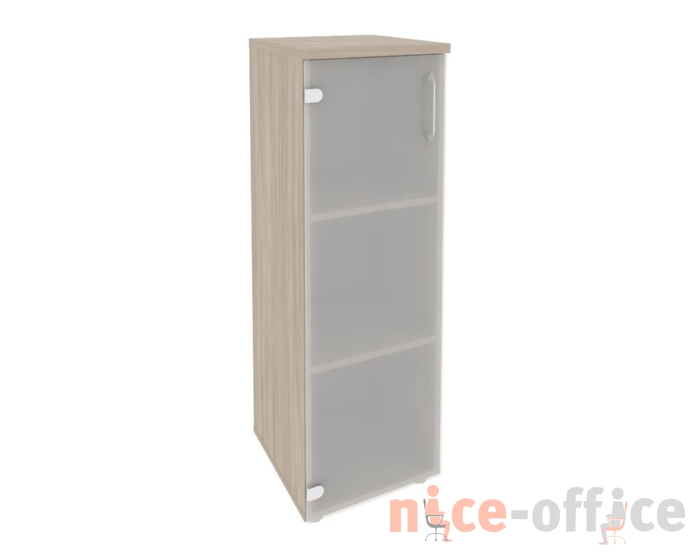 Шкаф средний узкий левый (1 средний фасад стекло) 400x420x1207 Оникс / Onix