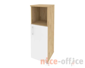 Шкаф средний узкий правый (1 низкий фасад ЛДСП) 400x420x1207 Оникс / Onix images