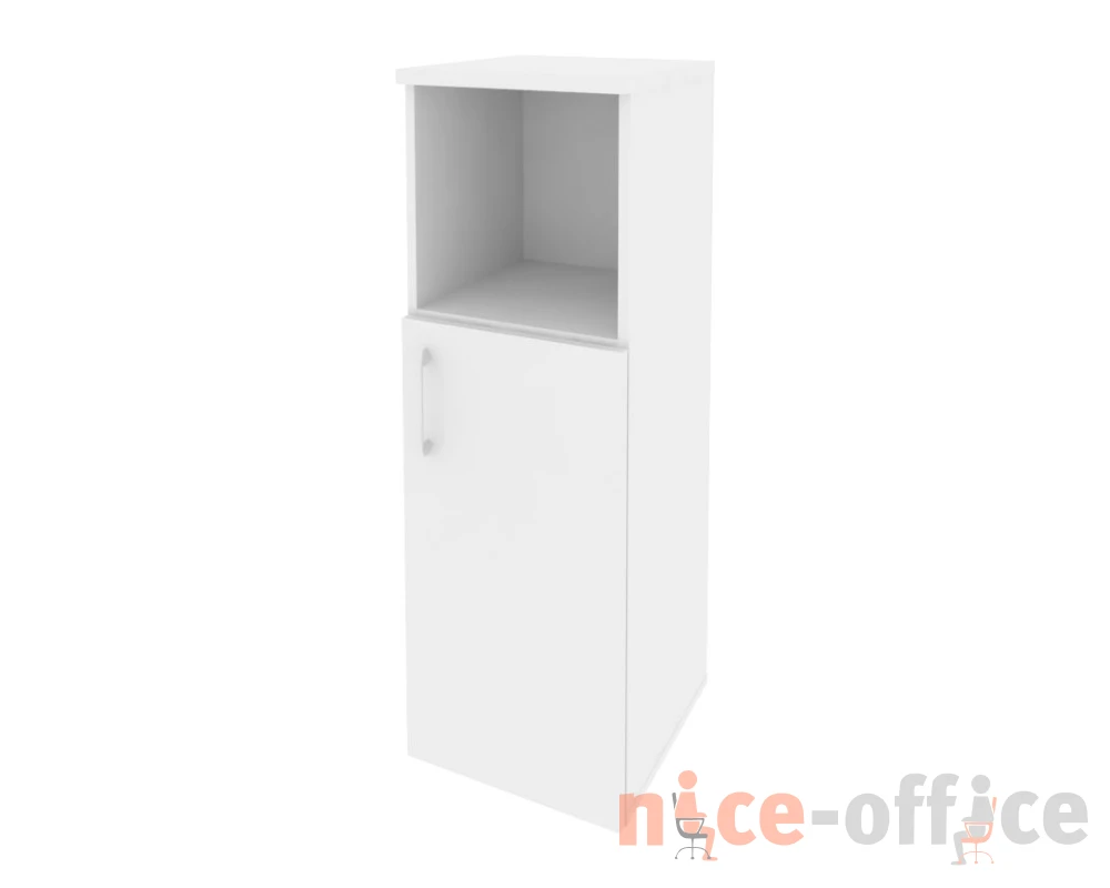 Шкаф средний узкий правый (1 низкий фасад ЛДСП) 400x420x1207 Оникс / Onix